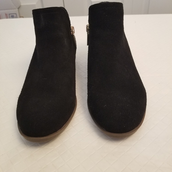 Crown and Ivy Black Suede Ankle Booties  Size 6.5 M - Picture 1 of 9